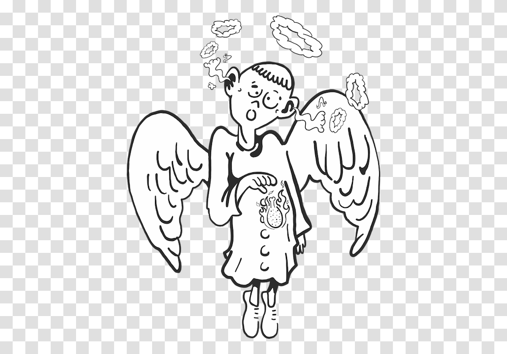 Iconic Sink Angel Cartoon Holding A Spicy Atomic Angel, Archangel, Cupid, Poster, Advertisement Transparent Png