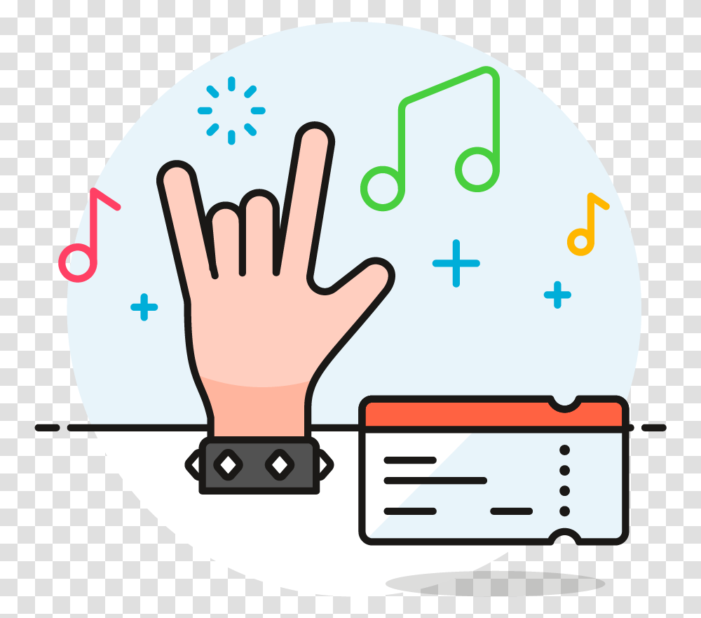 Iconimage Creator Pushsafer Send Push Notifications Live Music Show Icon, Text, Hand, Graphics, Art Transparent Png