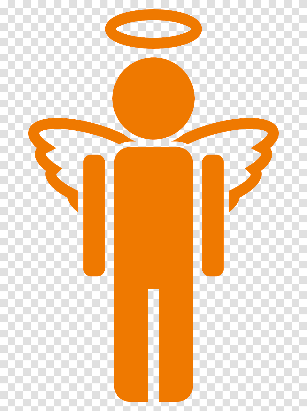 Icono Angel, Silhouette, Cross Transparent Png