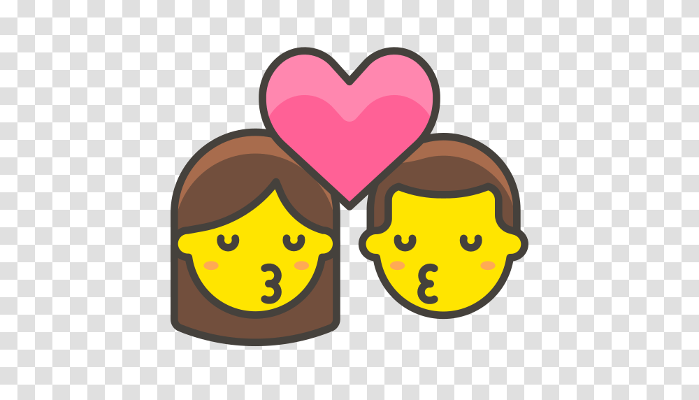 Icono Beso Mujer Hombre Gratis De Free Vector Emoji, Heart, Rubber Eraser, Label Transparent Png