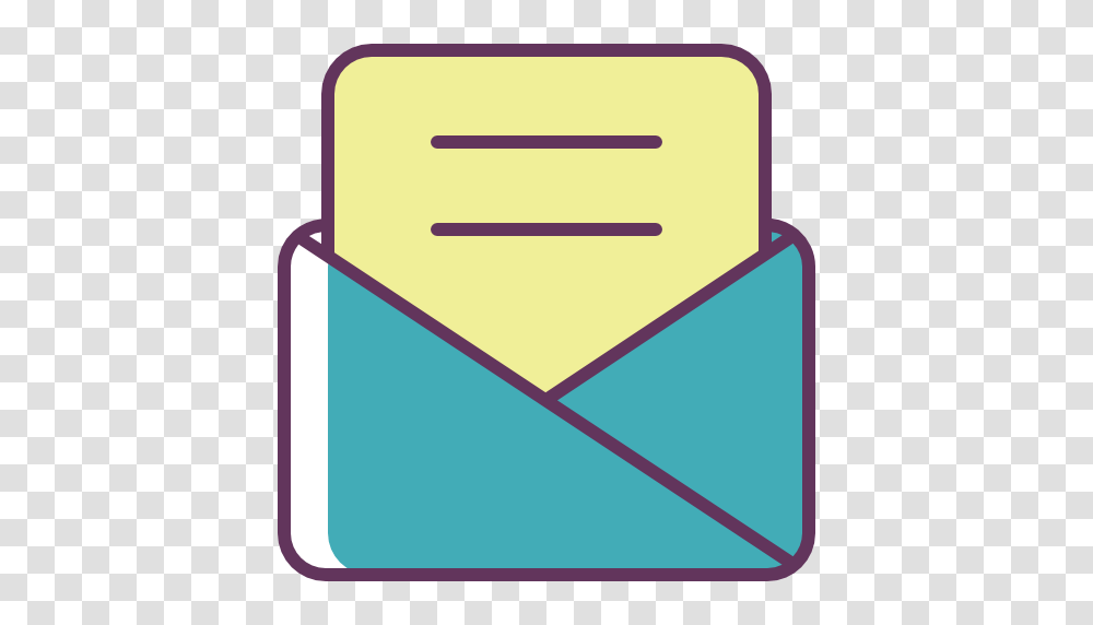 Icono De La Carta Escrito Correo Gratis De Line Color Mix, Envelope, Mail Transparent Png