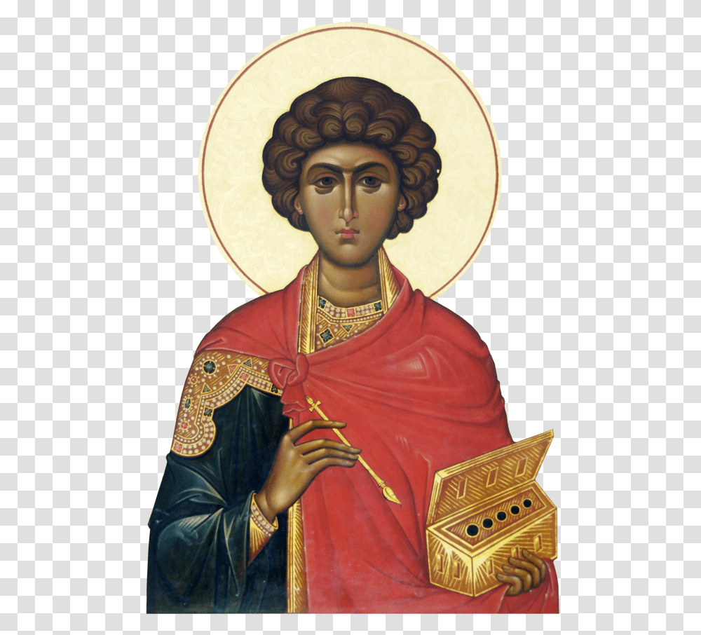 Iconography Orthodox Icons Byzantine St George And The Dragon Russian Icon, Clothing, Person, Art, Hat Transparent Png