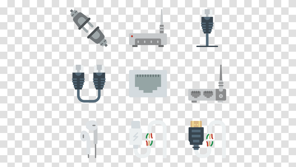 Icons Free Vector Connectors Data Transfer Cable, Adapter, Plug, Wiring, Electronics Transparent Png