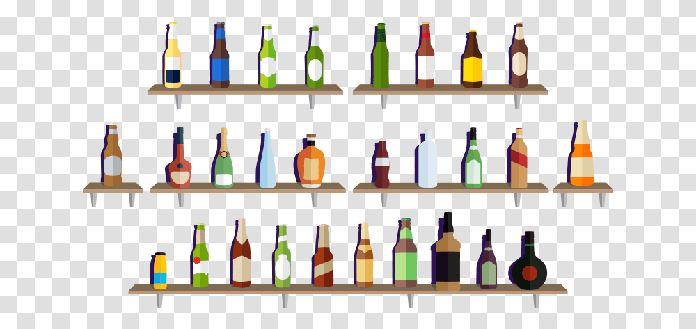 Icons Glass Bottle, Pop Bottle, Beverage, Drink, Shelf Transparent Png