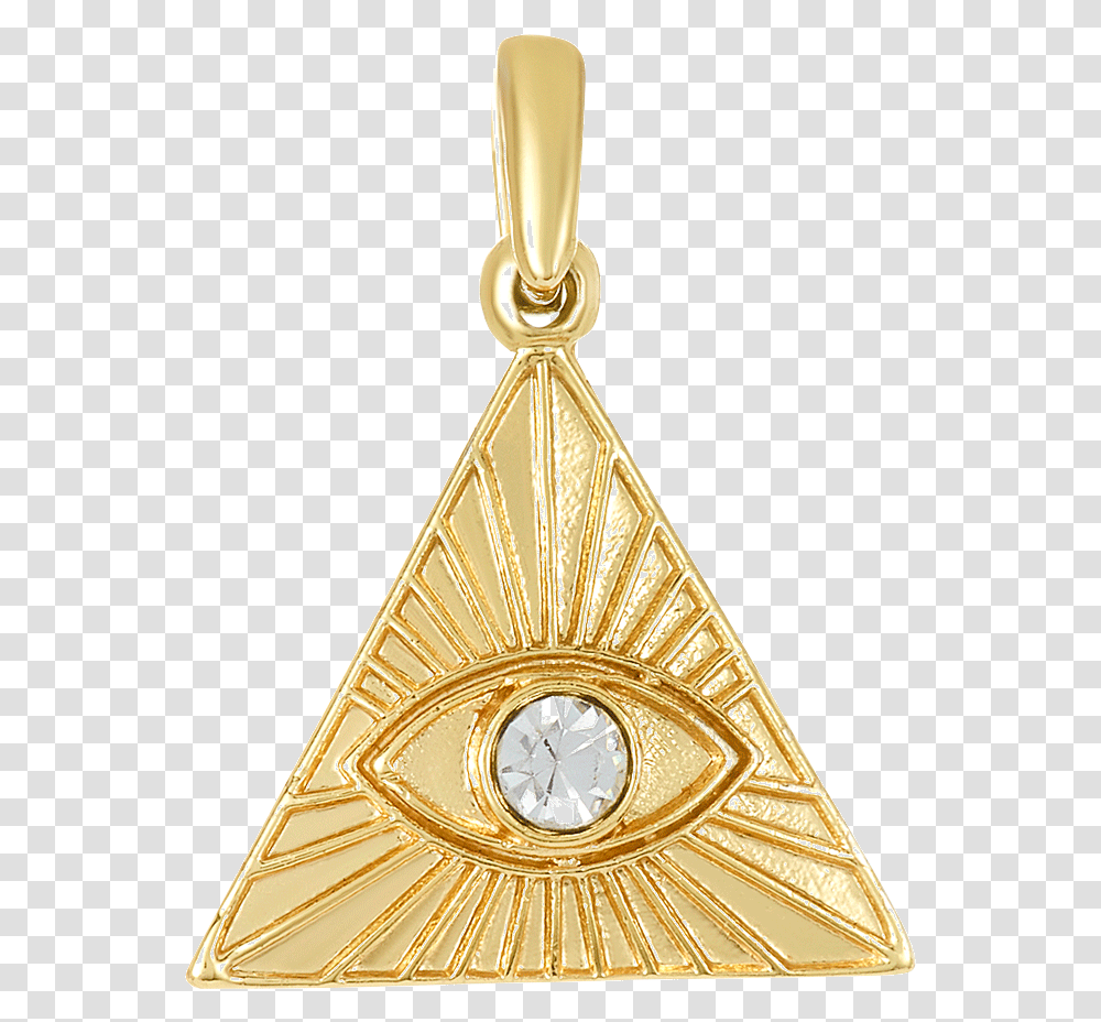 Icons Mini All Seeing Eye Necklace Solid, Pendant, Clock Tower, Architecture, Building Transparent Png