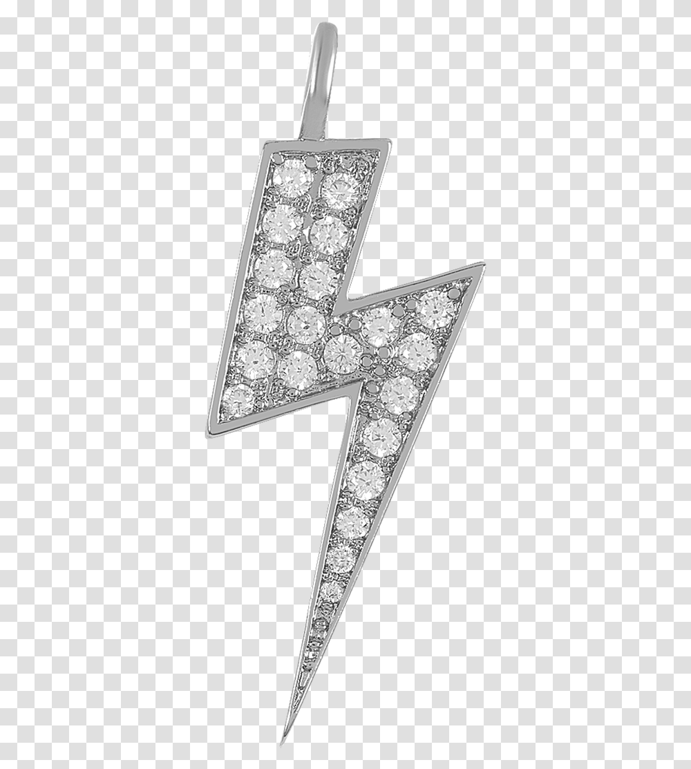 Icons Necklace Grande Lightning Bolt Charm - Melinda Maria Solid, Alphabet, Text, Number, Symbol Transparent Png