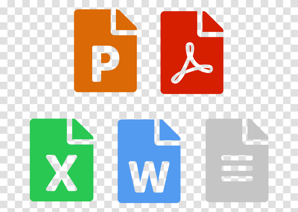 Icons Of Powerpoint Pdf Excel Word And Documents Excel Pdf Word Icon, Number, Alphabet Transparent Png