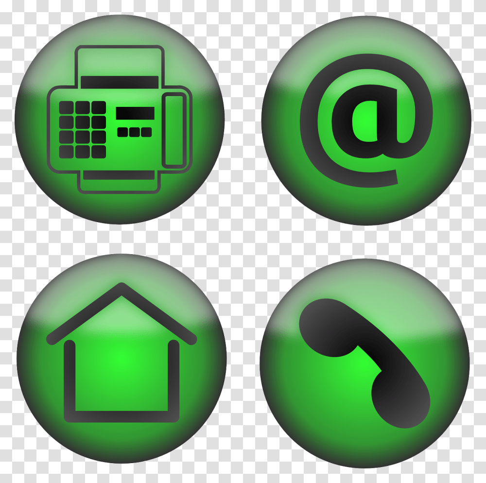 Icons Office Contact Email Fax Home Phone Clip Art Logo Address, Green, Number Transparent Png