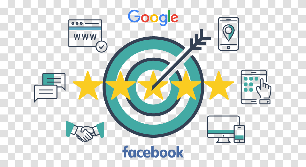 Icons Representing Ways To Get More Reviews Facebook, Number, Darts Transparent Png