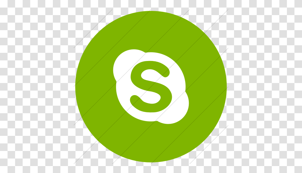 Iconsetc Flat Circle White Circle Skype Icon, Tennis Ball, Sport, Sports, Number Transparent Png