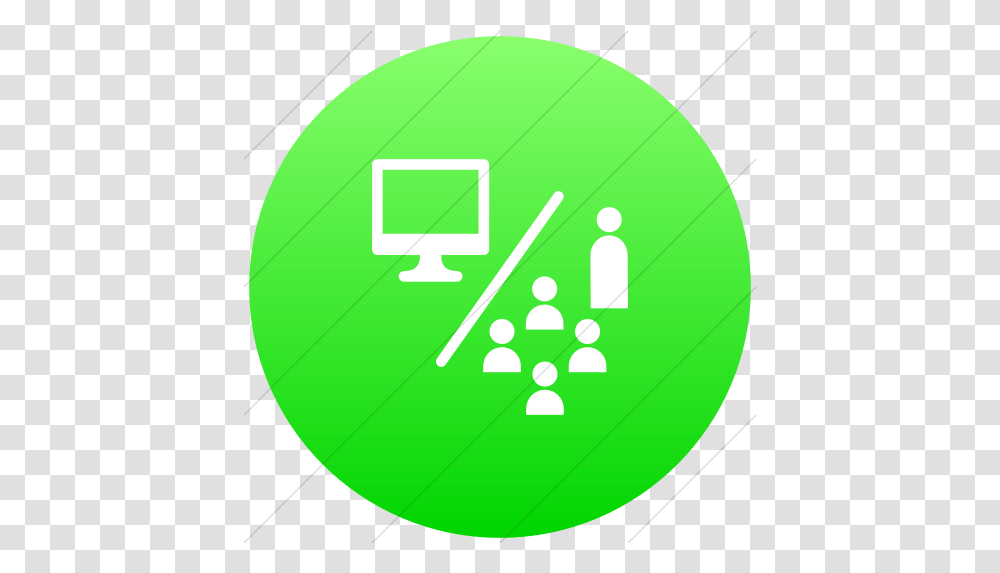 Iconsetc Flat Circle White Google Classroom Green Icon, Tennis Ball, Sport, Sports, Symbol Transparent Png