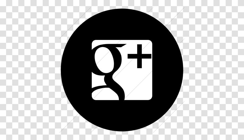 Iconsetc Flat Circle White On Black Raphael Google Plus Icon, Number, Alphabet Transparent Png