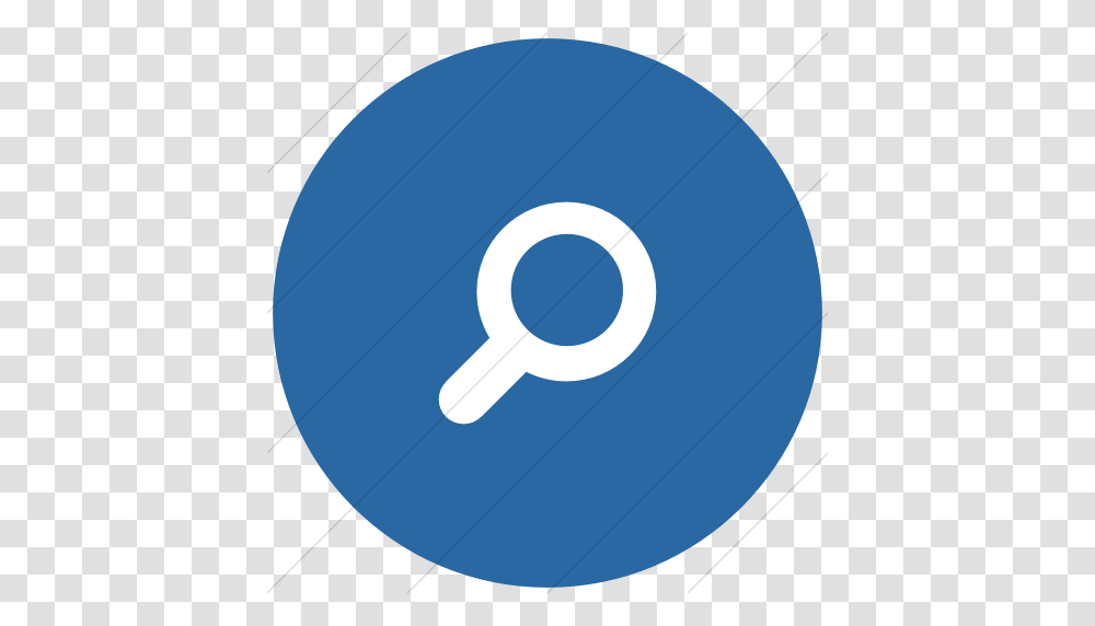 Iconsetc Flat Circle White On Blue Foundation Magnifying Glass, Balloon Transparent Png