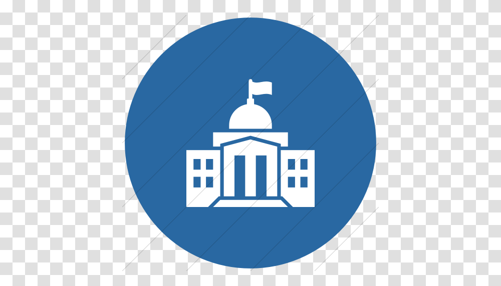 Iconsetc Flat Circle White On Blue Iconathon Federal Government Icon, Balloon, Sphere, Logo Transparent Png