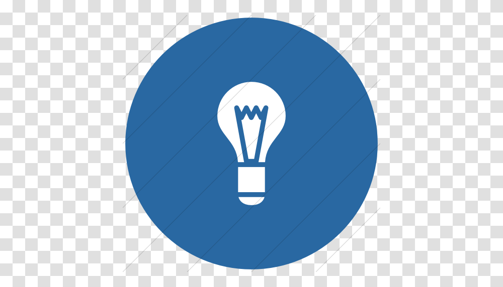 Iconsetc Flat Circle White On Blue Raphael Light Bulb Icon, Balloon, Lightbulb Transparent Png