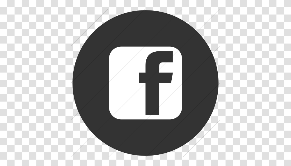 Iconsetc Flat Circle White On Dark Gray Social Media Facebook, Number, Alphabet Transparent Png
