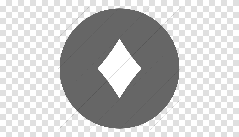 Iconsetc Flat Circle White On Gray Classica Black Diamond Suit Icon, Sphere, Electrical Device Transparent Png