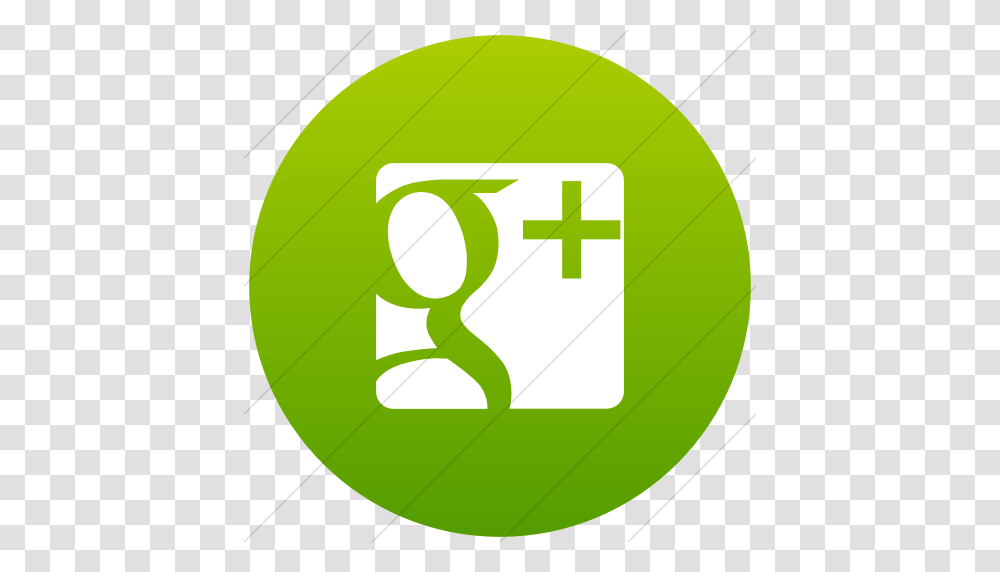 Iconsetc Flat Circle White On Green Gradient Raphael Google Plus, Tennis Ball, Sport, Sports, Number Transparent Png