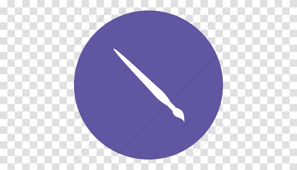 Iconsetc Flat Circle White On Purple Classica Painting Brush Icon, Balloon, Sphere, Outdoors, Nature Transparent Png