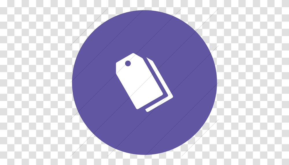 Iconsetc Flat Circle White On Purple Foundation Pricetag, Electrical Device, Switch, Balloon, Soccer Ball Transparent Png