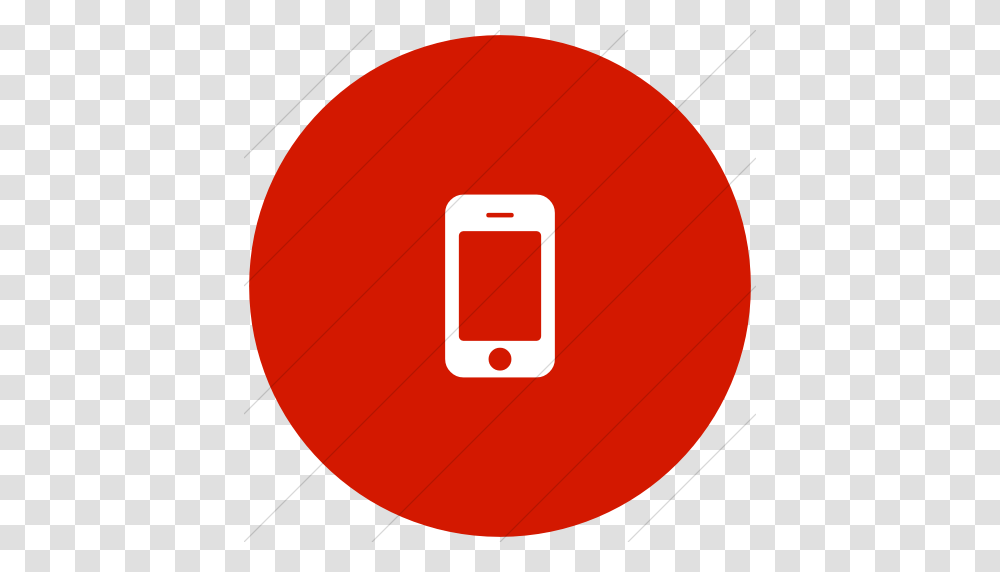 Iconsetc Flat Circle White On Red Bootstrap Font Awesome Mobile, Switch, Electrical Device, Baseball Cap, Hat Transparent Png