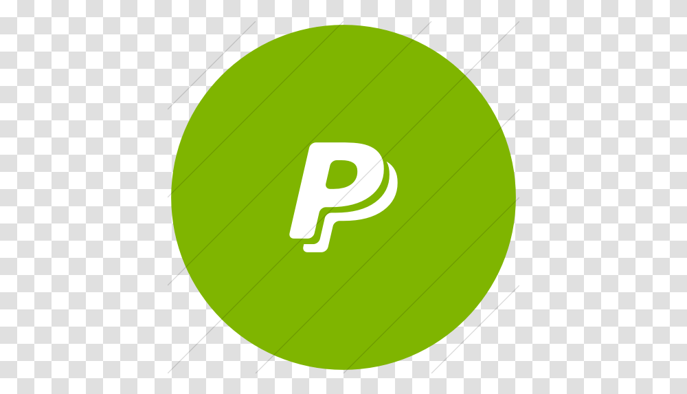 Iconsetc Flat Circle White Paypal Black Circle Icon, Tennis Ball, Sport, Sports, Number Transparent Png