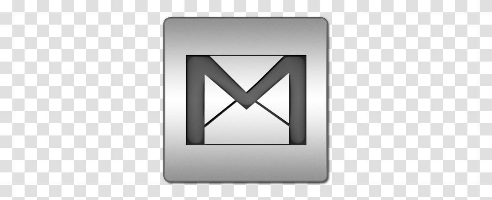 Iconsetc Gmail Icon In Ico Or Icns Gmail Black And White Logo, Sink Faucet, Envelope, Triangle, Greeting Card Transparent Png