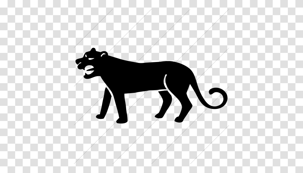 Iconsetc Simple Black Animals Mountain Lion Icon, Gray, World Of Warcraft Transparent Png