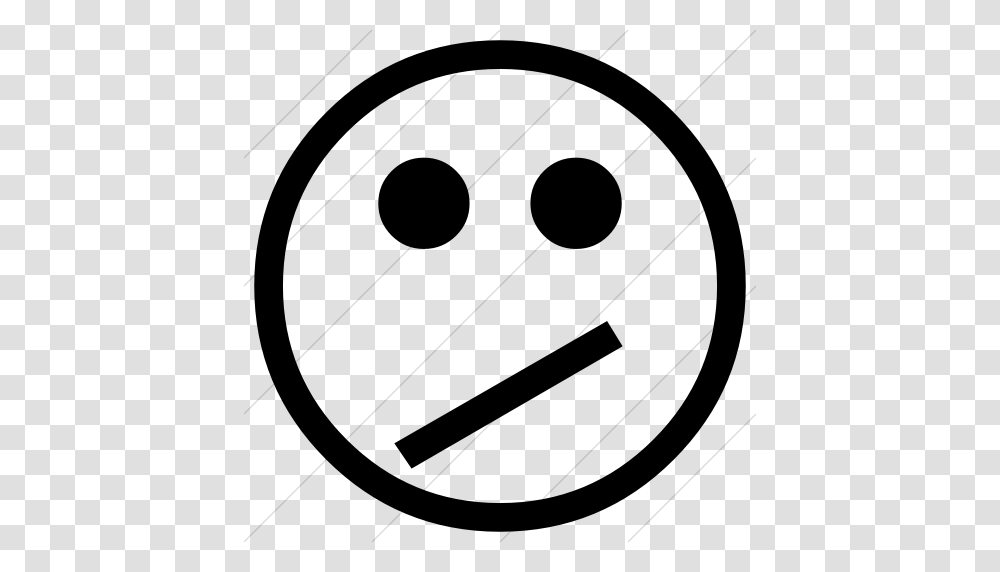 Iconsetc Simple Black Classic Emoticons Confused Face Icon, Gray, World Of Warcraft Transparent Png