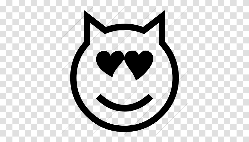Iconsetc Simple Black Classic Emoticons Smiling Cat Face, Gray, World Of Warcraft Transparent Png