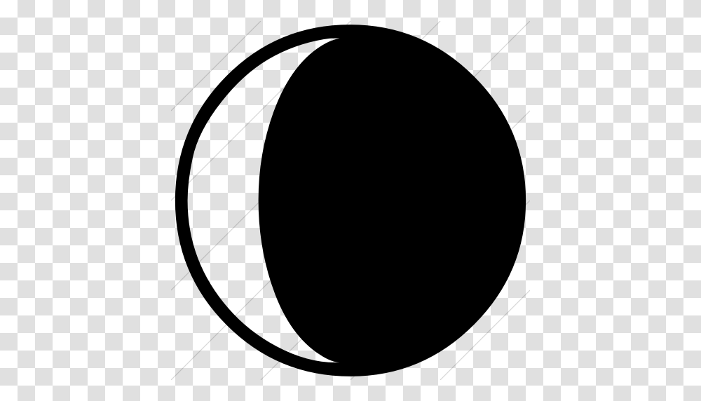 Iconsetc Simple Black Classica Waning Crescent Moon Icon, Gray, World Of Warcraft Transparent Png