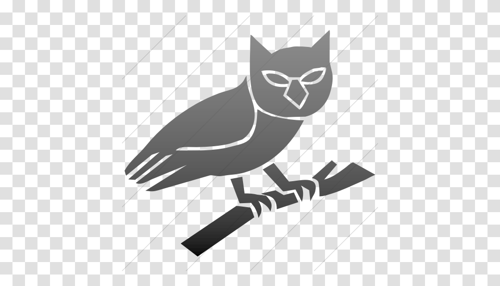 Iconsetc Simple Black Gradient Animals Owl Icon Automotive Decal, Bird, Pet, Photography, Portrait Transparent Png