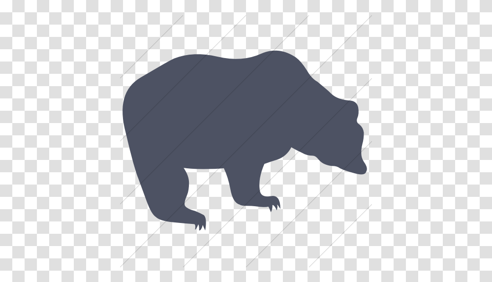 Iconsetc Simple Blue Gray Animals Bear Icon Grizzly Bear, Mammal, Wildlife, Anteater Transparent Png