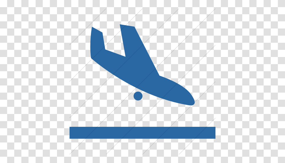 Iconsetc Simple Blue Raphael Plane Landing Icon, Vehicle, Transportation, Aircraft, Airplane Transparent Png
