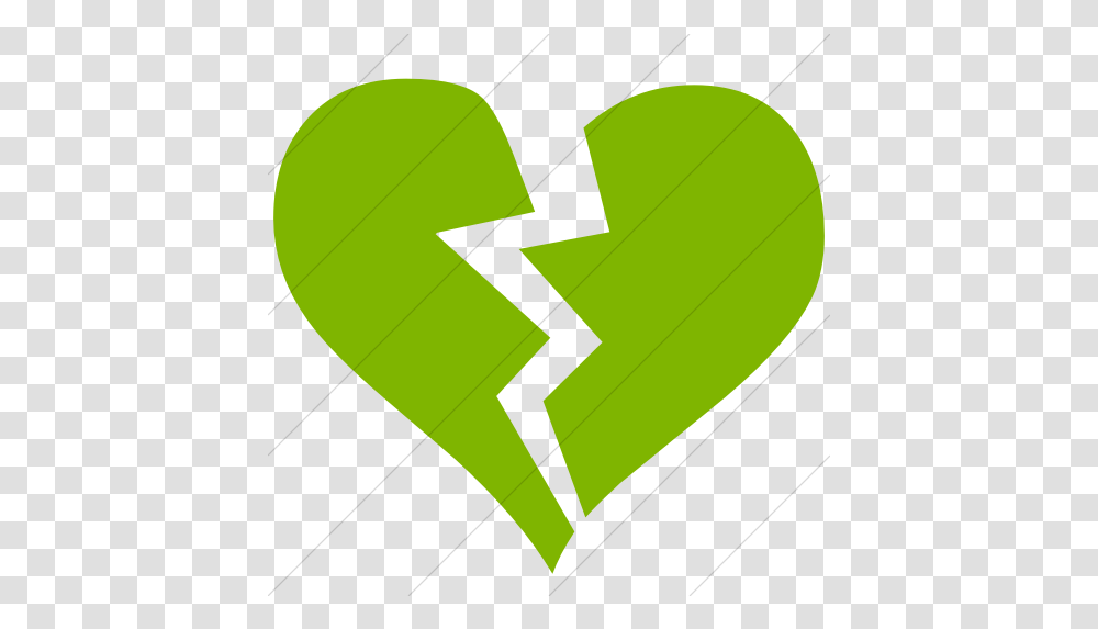 Iconsetc Simple Green Classica Broken Heart Icon Broken Heart Icon, Tennis Ball, Sport, Sports, Symbol Transparent Png
