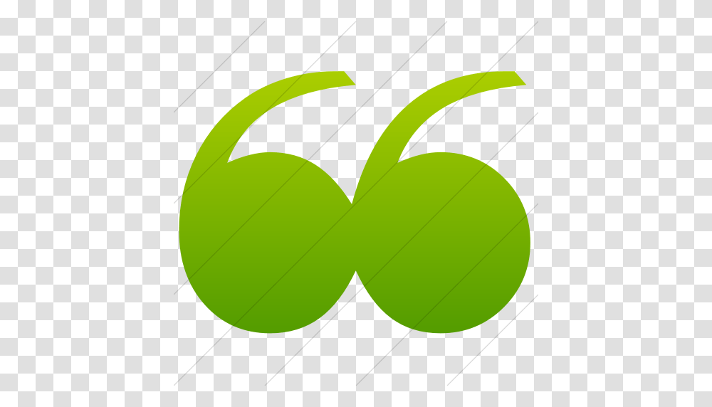 Iconsetc Simple Green Gradient Classica Quotation Mark Icon, Tennis Ball, Sport, Sports Transparent Png