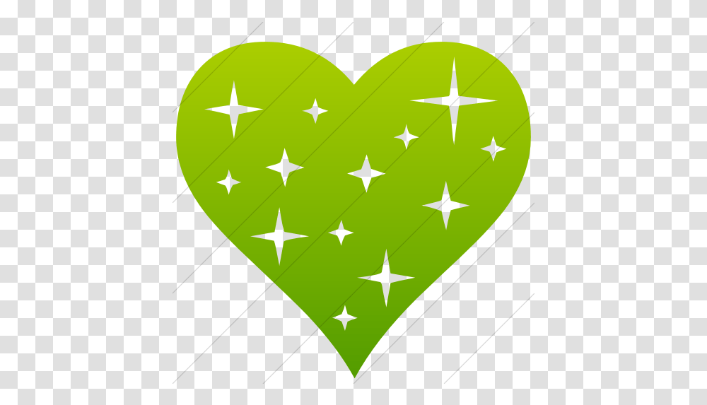 Iconsetc Simple Green Gradient Classica Sparkling Heart Icon Girly, Bird, Animal, Symbol, Star Symbol Transparent Png