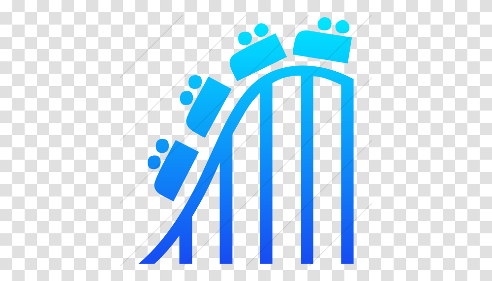 Iconsetc Simple Ios Blue Gradient Classica Roller Coaster Icon, Logo, Trademark, Bowling Transparent Png