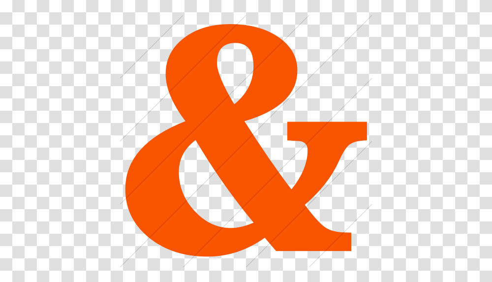Iconsetc Simple Orange Classica Ampersand Icon Orange Ampersand, Alphabet, Text, Symbol Transparent Png