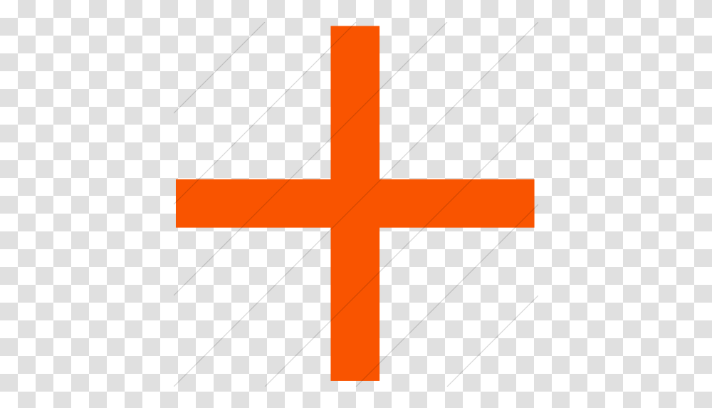 Iconsetc Simple Orange Classica Plus Sign Icon Vertical, Symbol, Cross, Logo, Trademark Transparent Png