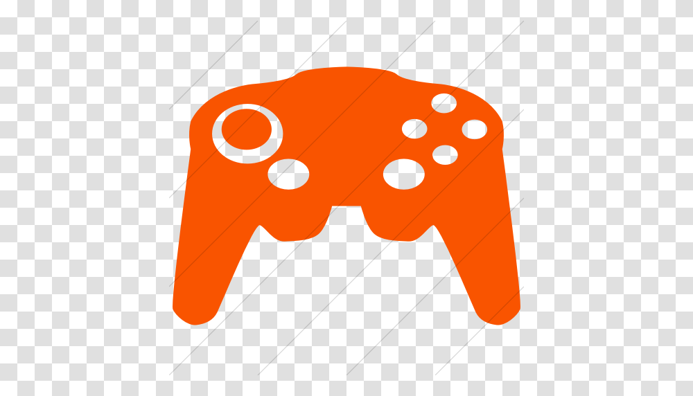 Iconsetc Simple Orange Classica Video Game Controller Icon, Hand, Brick, Building, Paint Container Transparent Png