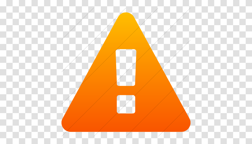 Iconsetc Simple Orange Gradient Bootstrap Font Awesome Vertical, Triangle, Symbol, Sign Transparent Png
