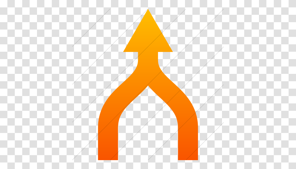 Iconsetc Simple Orange Gradient Raphael Arrow Merge N Icon, Cross, Pliers Transparent Png