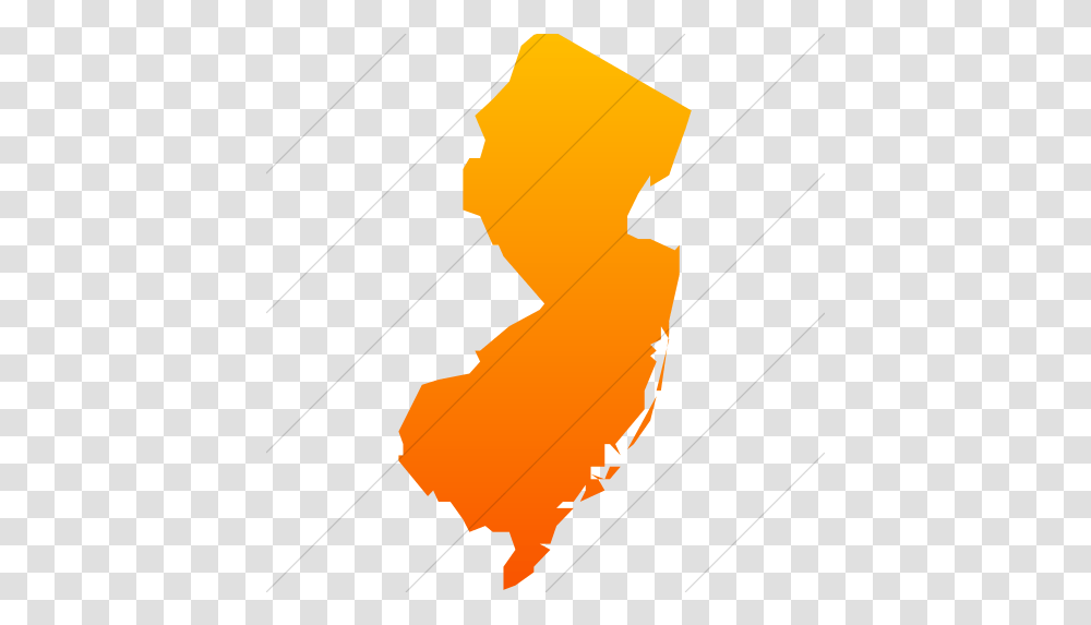 Iconsetc Simple Orange Gradient Us State Of New Jersey Red, Fire, Person, Human, Paper Transparent Png