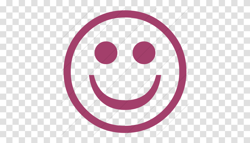 Iconsetc Simple Pink Classic Emoticons Smiling Face Icon Happy, Symbol, Logo, Trademark, Text Transparent Png
