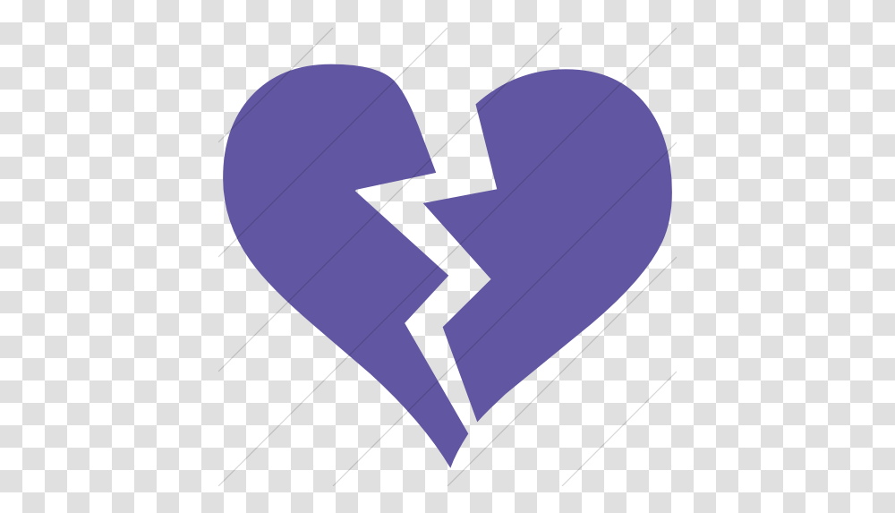 Iconsetc Simple Purple Classica Broken Heart Icon Broken Heart Symbol, Lamp, Recycling Symbol Transparent Png
