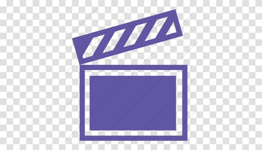 Iconsetc Simple Purple Classica Movie Clapper Icon, Monitor, Screen, Electronics, Display Transparent Png
