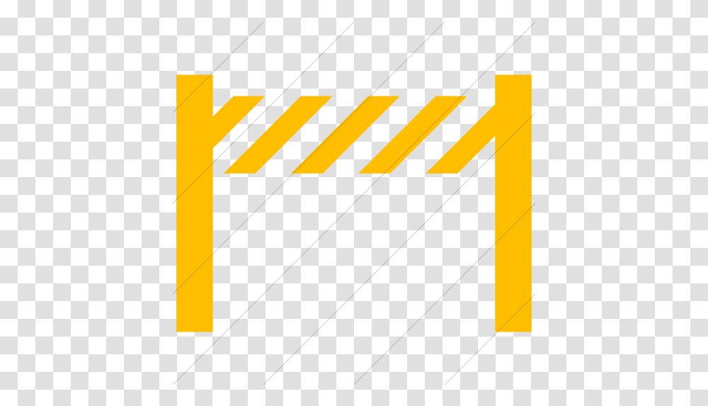 Iconsetc Simple Yellow Ocha Barrier Black And White, Text, Fence, Symbol, Barricade Transparent Png