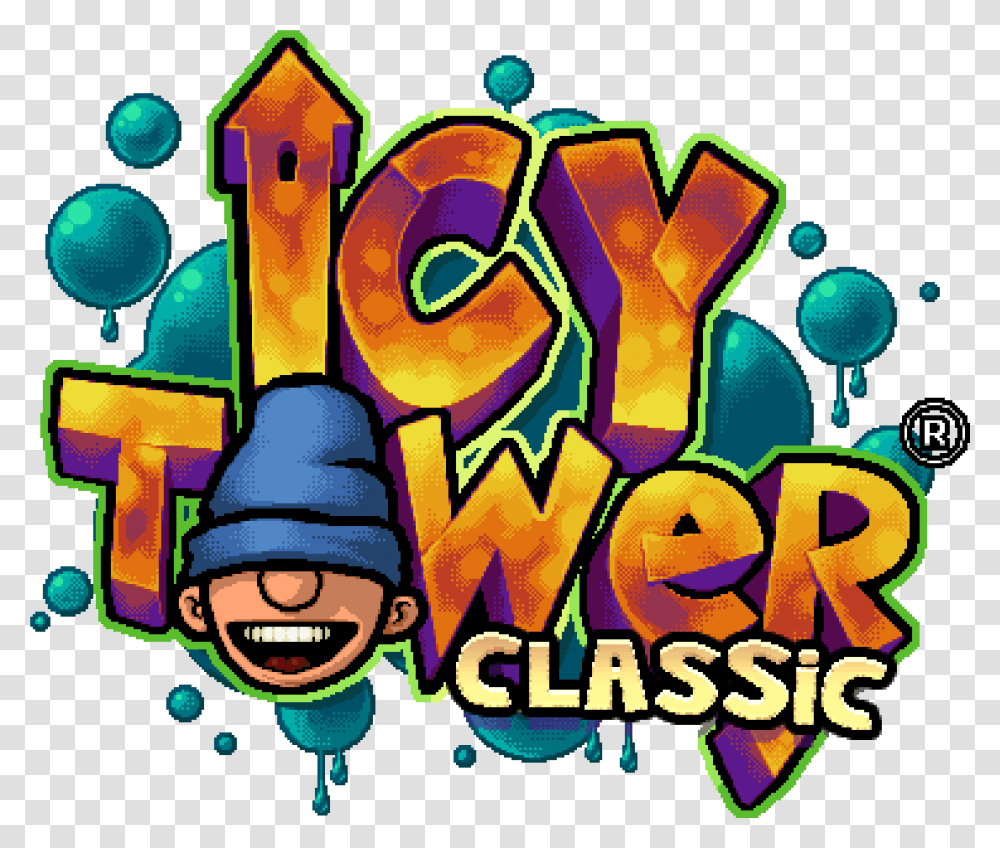 Icytower Cz Ice Tower Game Clipart Download Icy Tower, Graffiti, Mural, Painting Transparent Png