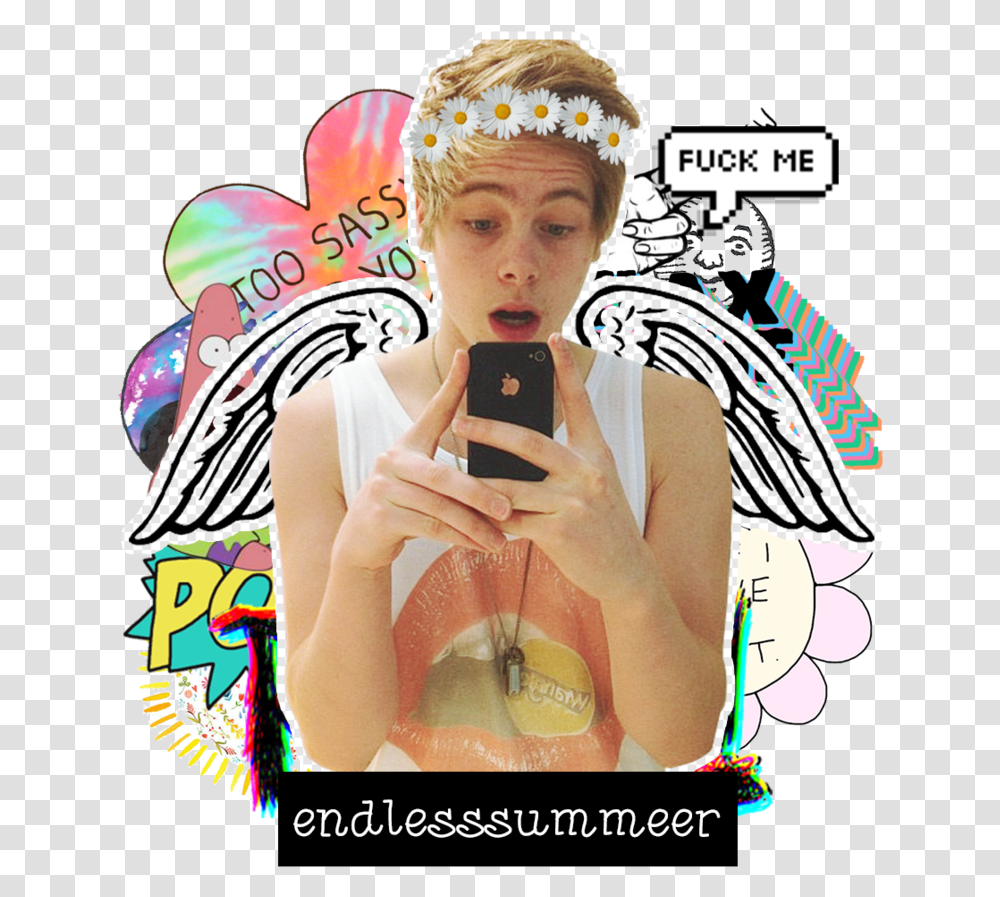 Id 1 Luke Hemmings By Endlesssummeer D7ewvtd Too Sassy For You Overlay, Person, Advertisement, Poster, Flyer Transparent Png